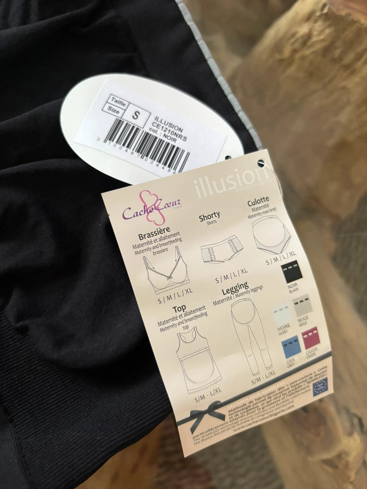 Ceinture de maintien maternité cache coeur noir S – photo 3